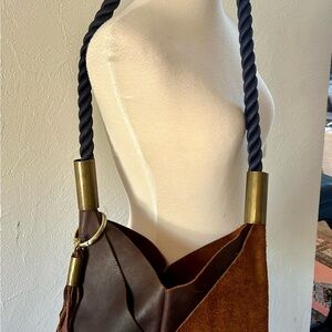 ⚓️ Nautical Leather & Brass Cross Body Bag ⚓️